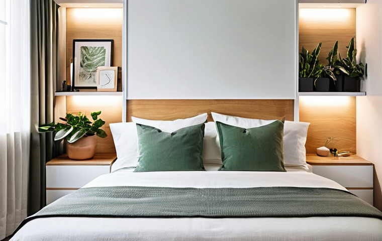 플렉스 리빙 공간에서의 공간 감각 개발 - **Prompt:** A cozy and inviting small studio apartment living space, bathed in warm, soft natural li...